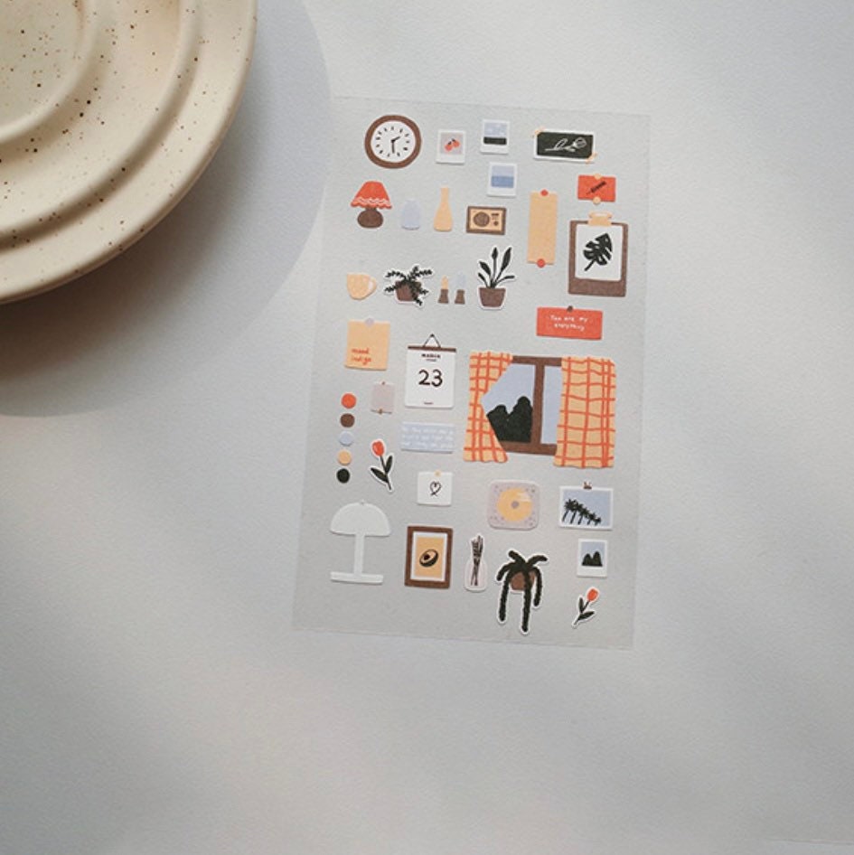 Suatelier Mood Decorative Sticker Sheet for Journaling and Planners