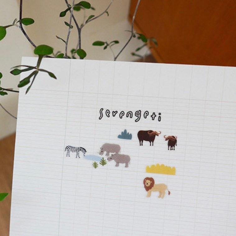 Suatelier Serengeti Animal Sticker Sheet for Journaling by LuLuFun