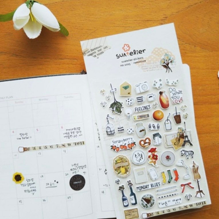 Suatelier Reminisce Decorative Stickers for Journaling and Scrapbooking