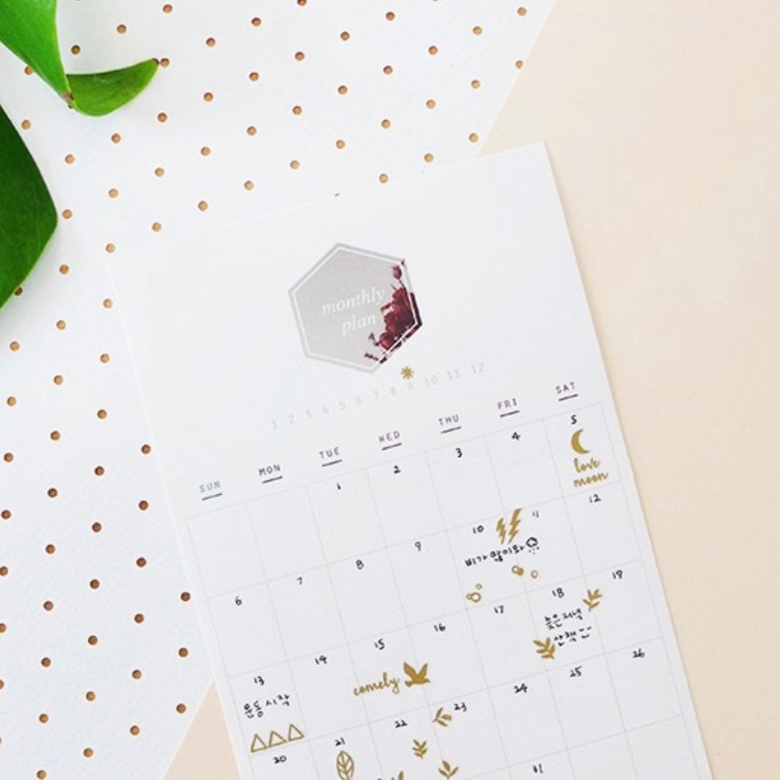 Suatelier Deco Gild Gold Foil Sticker Sheet for Journaling - 10x19cm