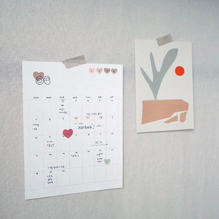 Suatelier Colourful Heart Stickers for Journaling and Planners – 3 Sheets