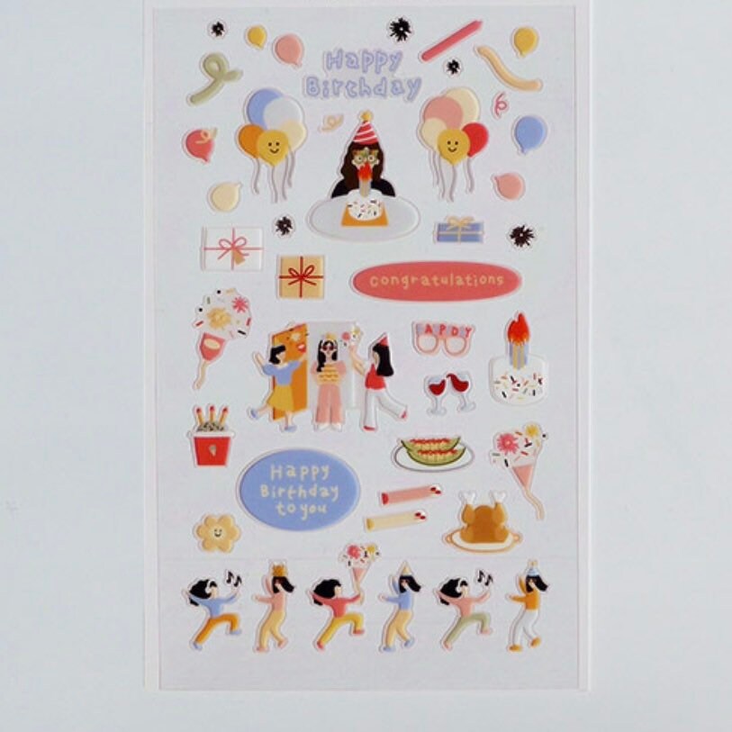 Suatelier Congratulations Decorative Stickers for Scrapbooking - 1 Sheet