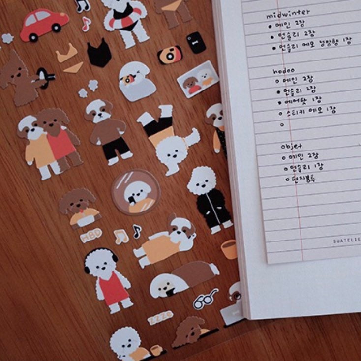 Suatelier Hodoo Decorative Stickers for Journaling and Scrapbooking
