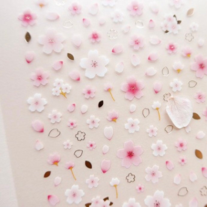 Suatelier Deco Blossom Floral Decorative Stickers for Journaling