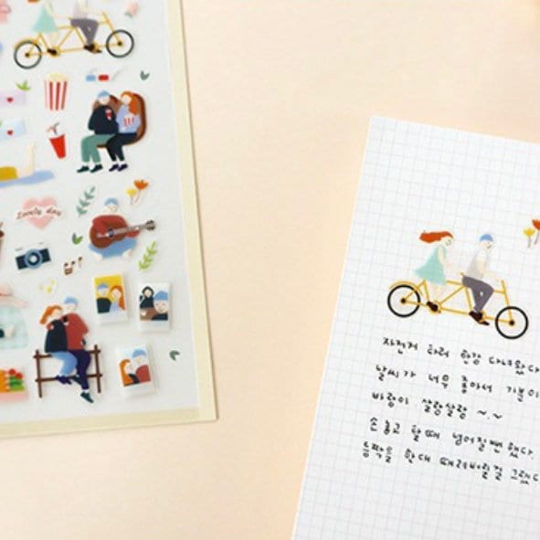 Suatelier Lovely Day Decorative Planner Stickers for Journaling - 1 Sheet
