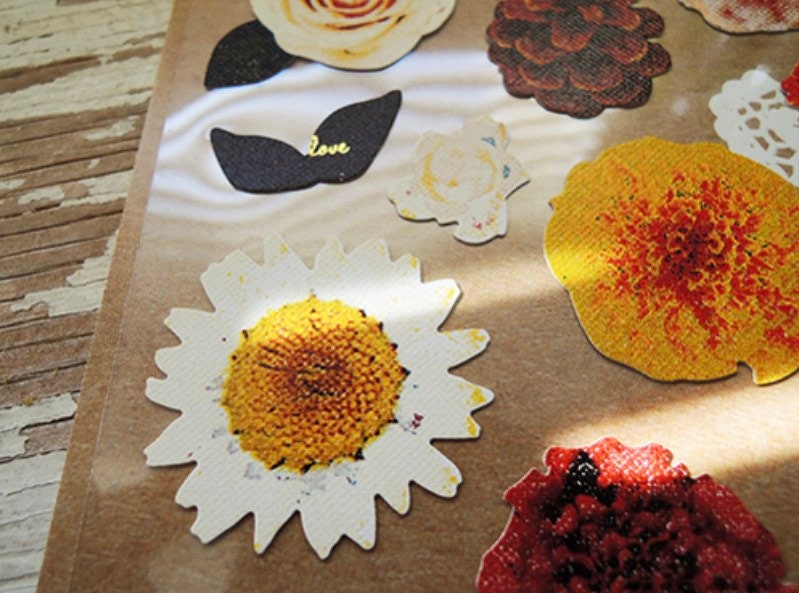 Suatelier Flower Dance Floral Stickers for Journaling and Scrapbooking