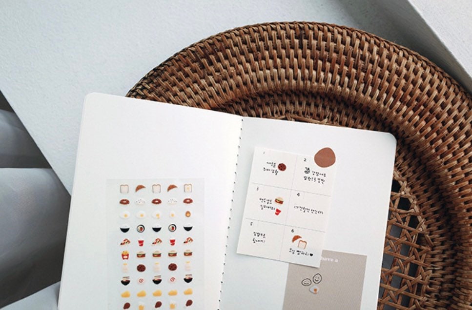 Suatelier Food.01 Decorative Food Stickers for Journaling - 1 Sheet