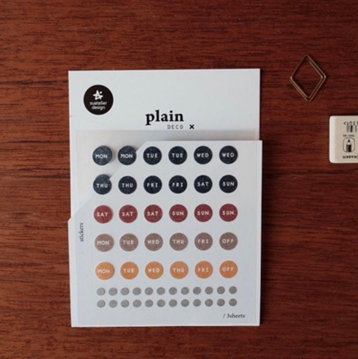 Suatelier Plain.28 Decorative Stickers – Korean Stationery for Journaling