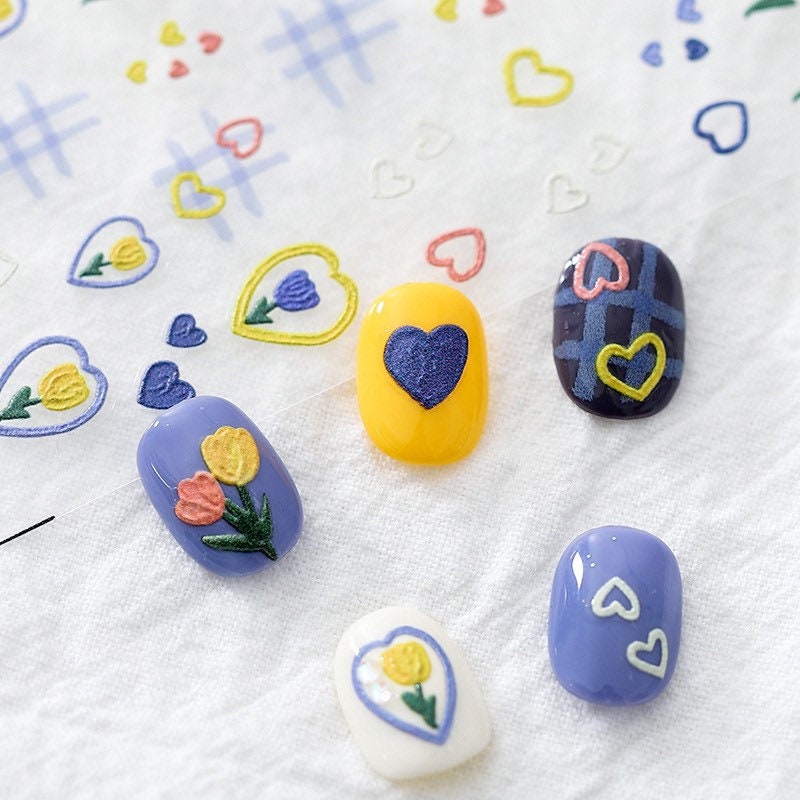 Flower Nail Art Deco Stickers | LuLuFun Studio Floral Manicure Decals