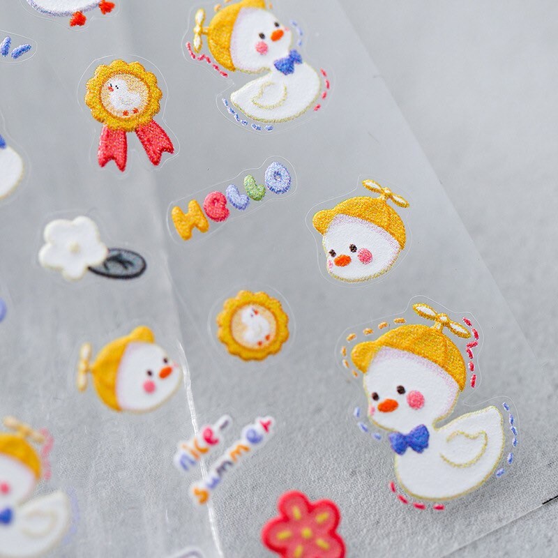 Kawaii Duck Nail Deco Stickers – LuLuFun Studio Cute Nail Art Decals