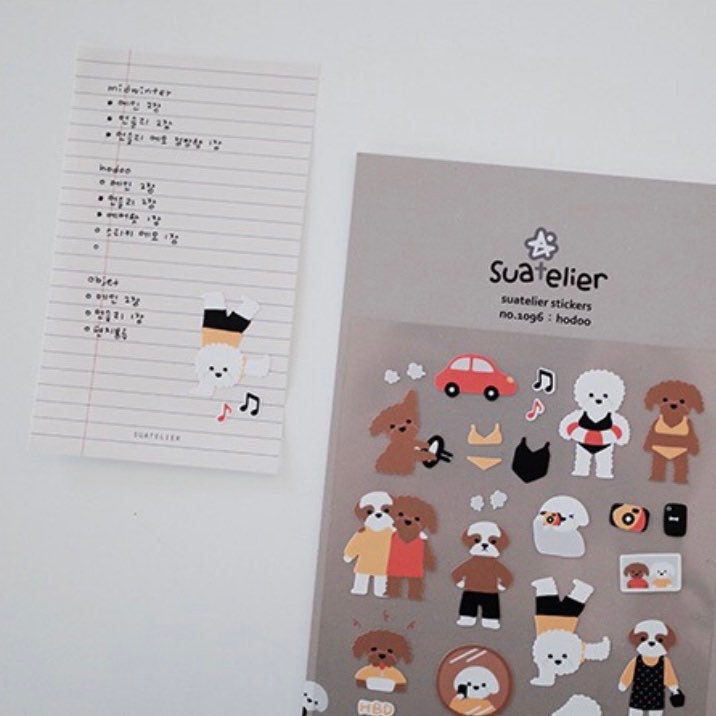 Suatelier Hodoo Decorative Stickers for Journaling and Scrapbooking