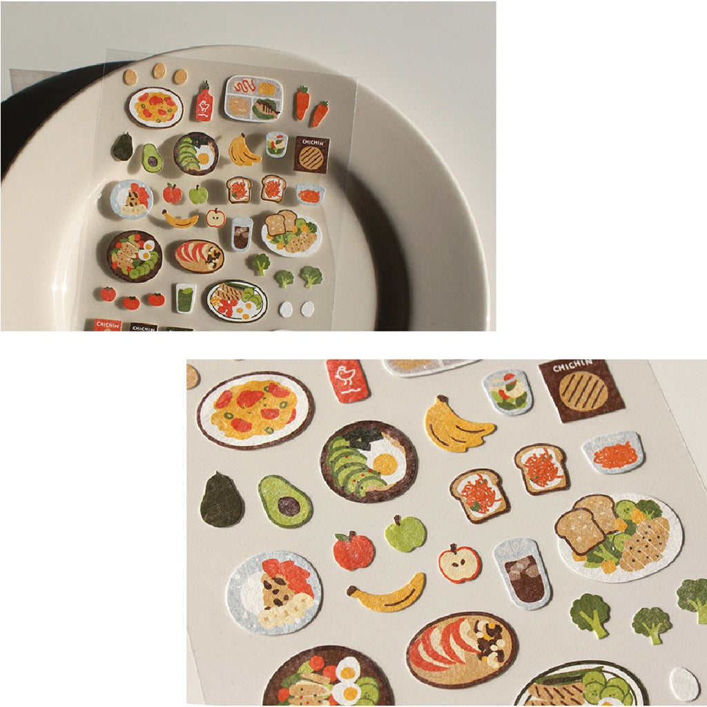 Suatelier Food Trip #5 Sticker Sheet for Journaling and Scrapbooking