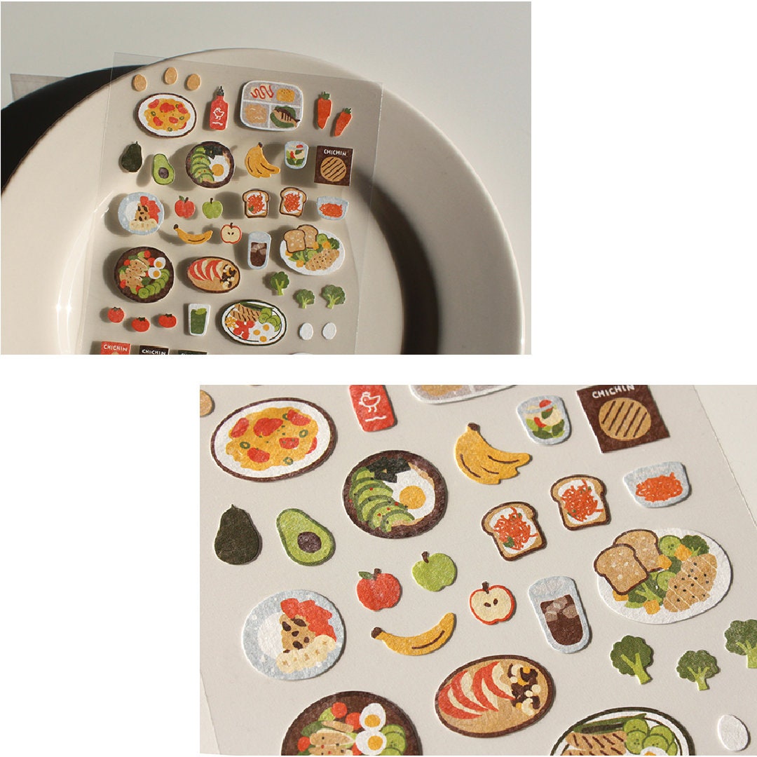 Suatelier Food Trip #5 Sticker Sheet for Journaling and Scrapbooking