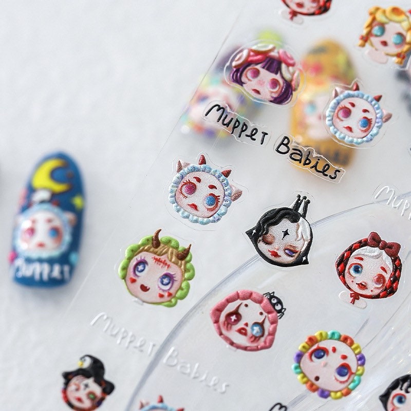 Halloween Girl Nail Art Stickers – LuLuFun Studio Cute Manicure Decals