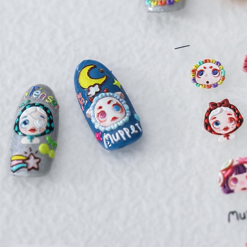 Halloween Girl Nail Art Stickers – LuLuFun Studio Cute Manicure Decals