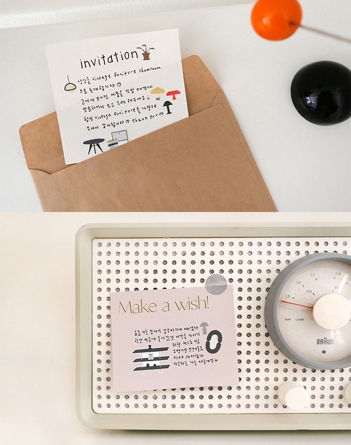 Suatelier Mid-Century Modern Decorative Craft Stickers for Journaling