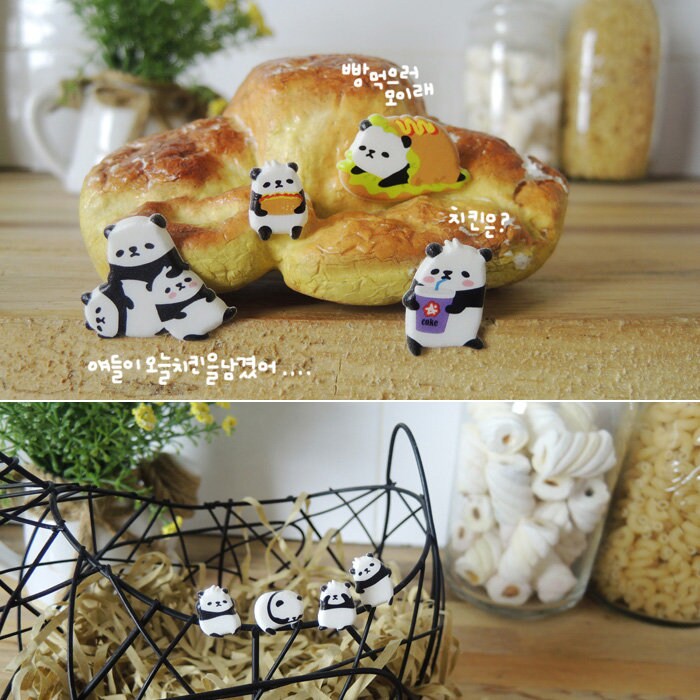 Panda Puffy Stickers by Suatelier – Cute Decorative Journaling Decals