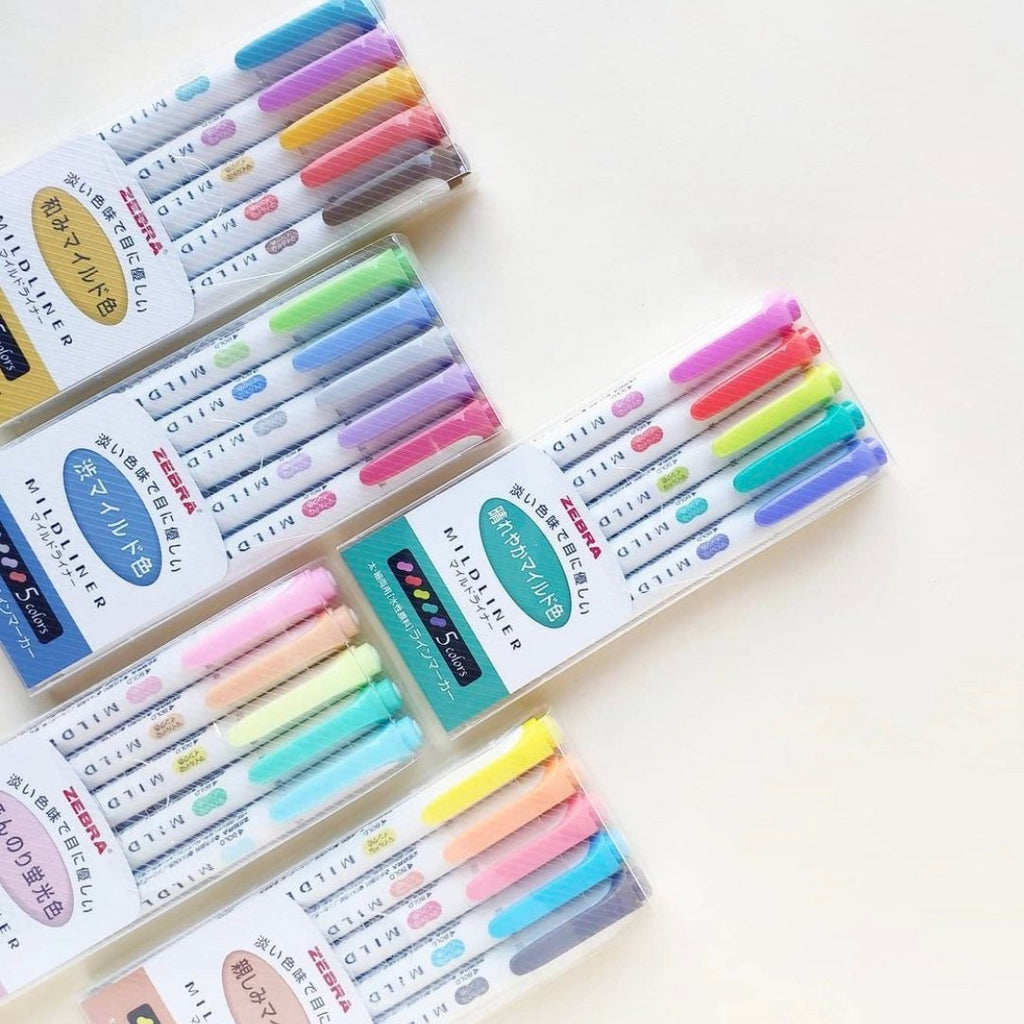 Zebra Mildliner Double Ended Highlighter - Water Resistant Ink