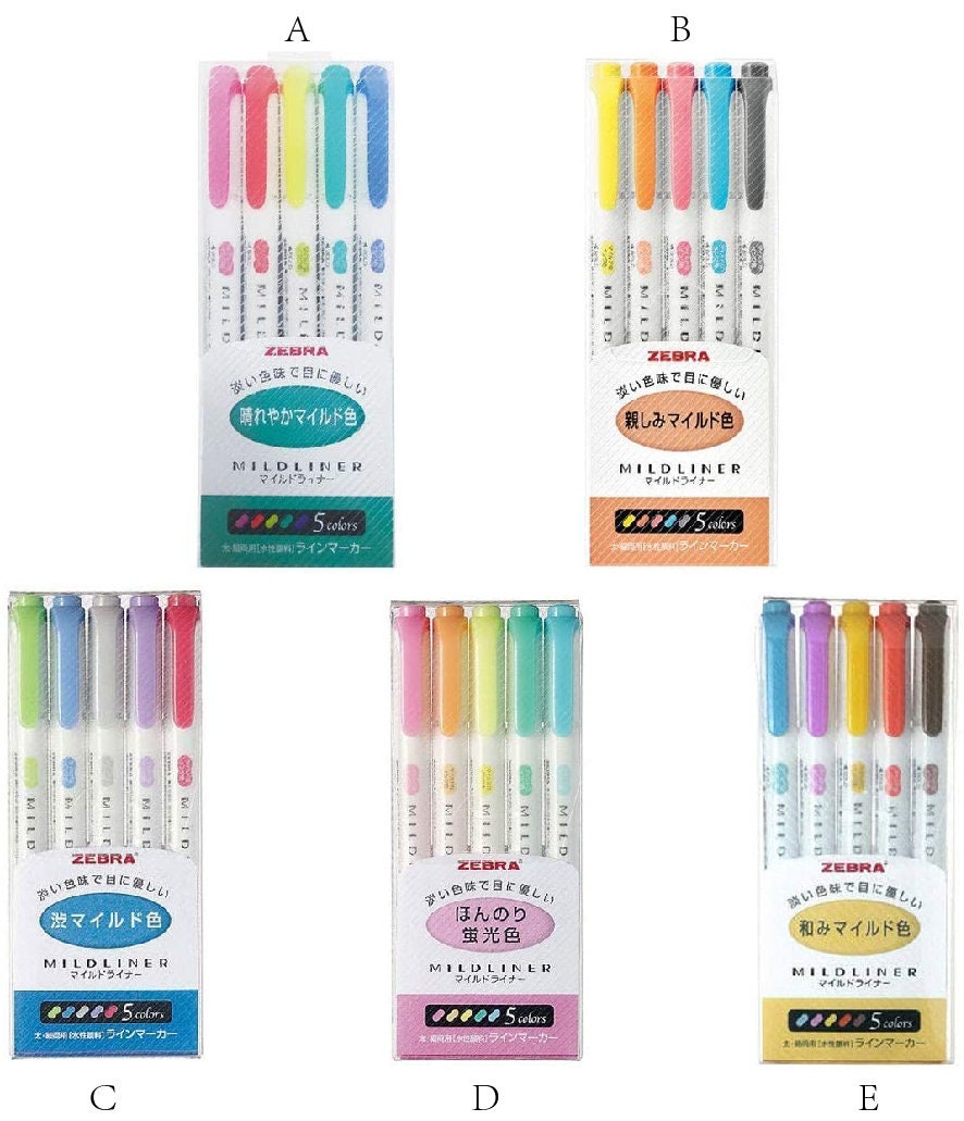 Zebra Mildliner Double Ended Highlighter - Water Resistant Ink