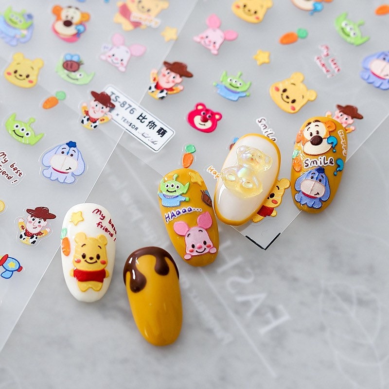 Winnie the Pooh Nail Art Stickers | LuLuFun Studio Cartoon Decals