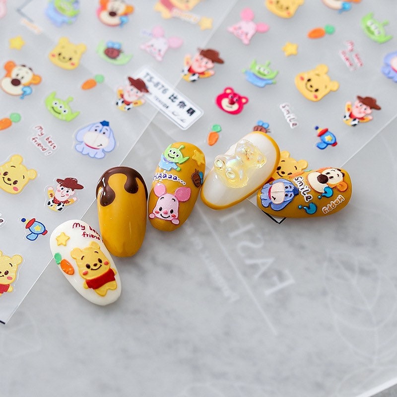 Winnie the Pooh Nail Art Stickers | LuLuFun Studio Cartoon Decals
