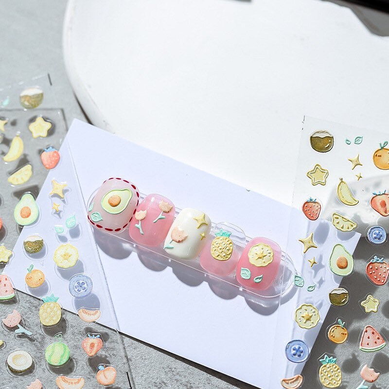 Avocado Nail Deco Stickers – LuLuFun Studio Cute Manicure Art Decals