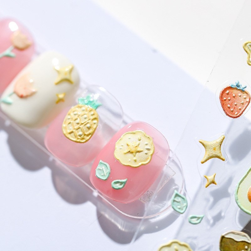 Avocado Nail Deco Stickers – LuLuFun Studio Cute Manicure Art Decals