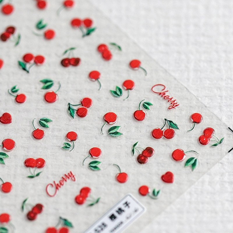 Fruit Nail Deco Stickers by LuLuFun Studio – 1 Sheet (8x10.3cm)