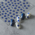 Blue Flower Nail Deco Stickers – LuLuFun Studio Floral Nail Art Decals