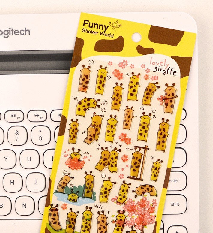 Lovely Giraffe Stickers – Funny Sticker World Korean Planner Decals