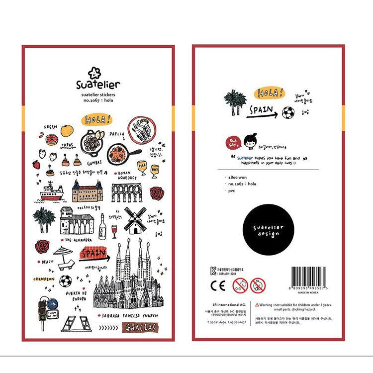 Suatelier Hola Decorative Stickers for Journaling and Scrapbooking