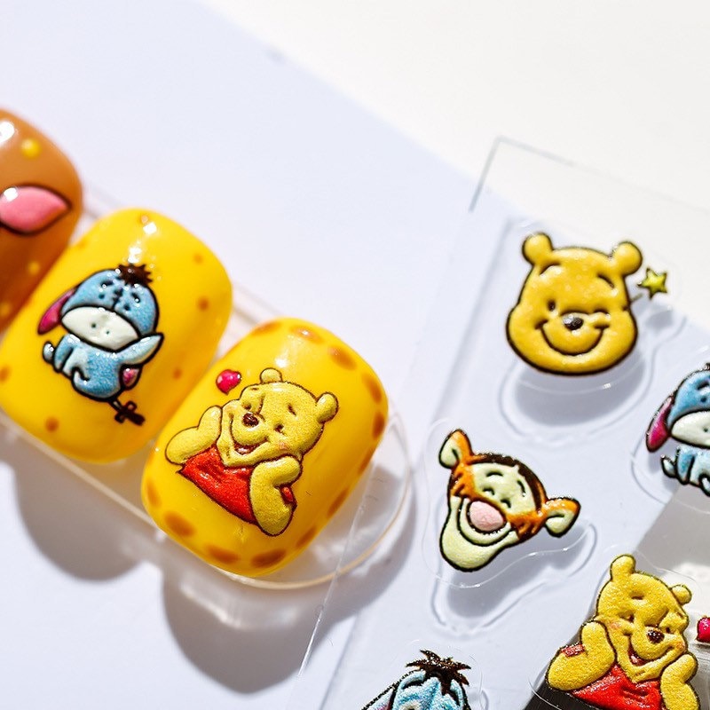 Winnie the Pooh Nail Deco Stickers – LuLuFun Studio Cute Bear Decals