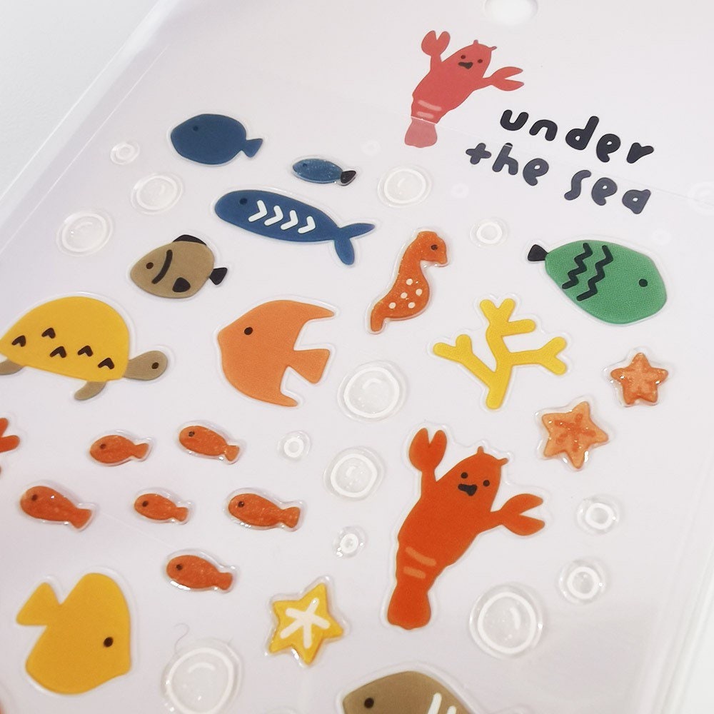 Bonito Under The Sea Decorative Stickers - Whimsical Korean Stationery