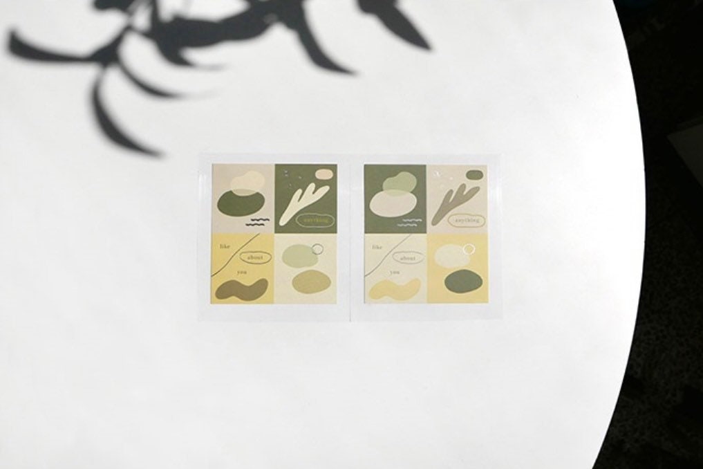 Suatelier Plain.50 Korean Decorative Stickers for Journaling - 3 Sheets