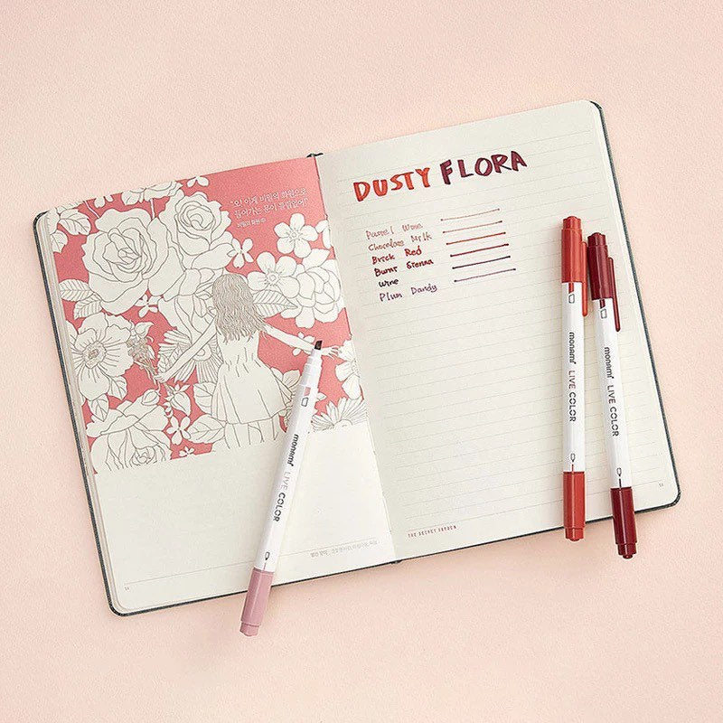 Monami Fineliner Pen Set by LuLuFun Studio – 0.4mm Colorful Pens (6 Pcs)