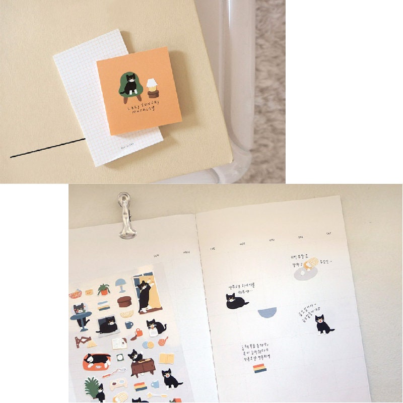 Suatelier Cat's Catch Decorative Stickers – Cute Cat Stationery Decals