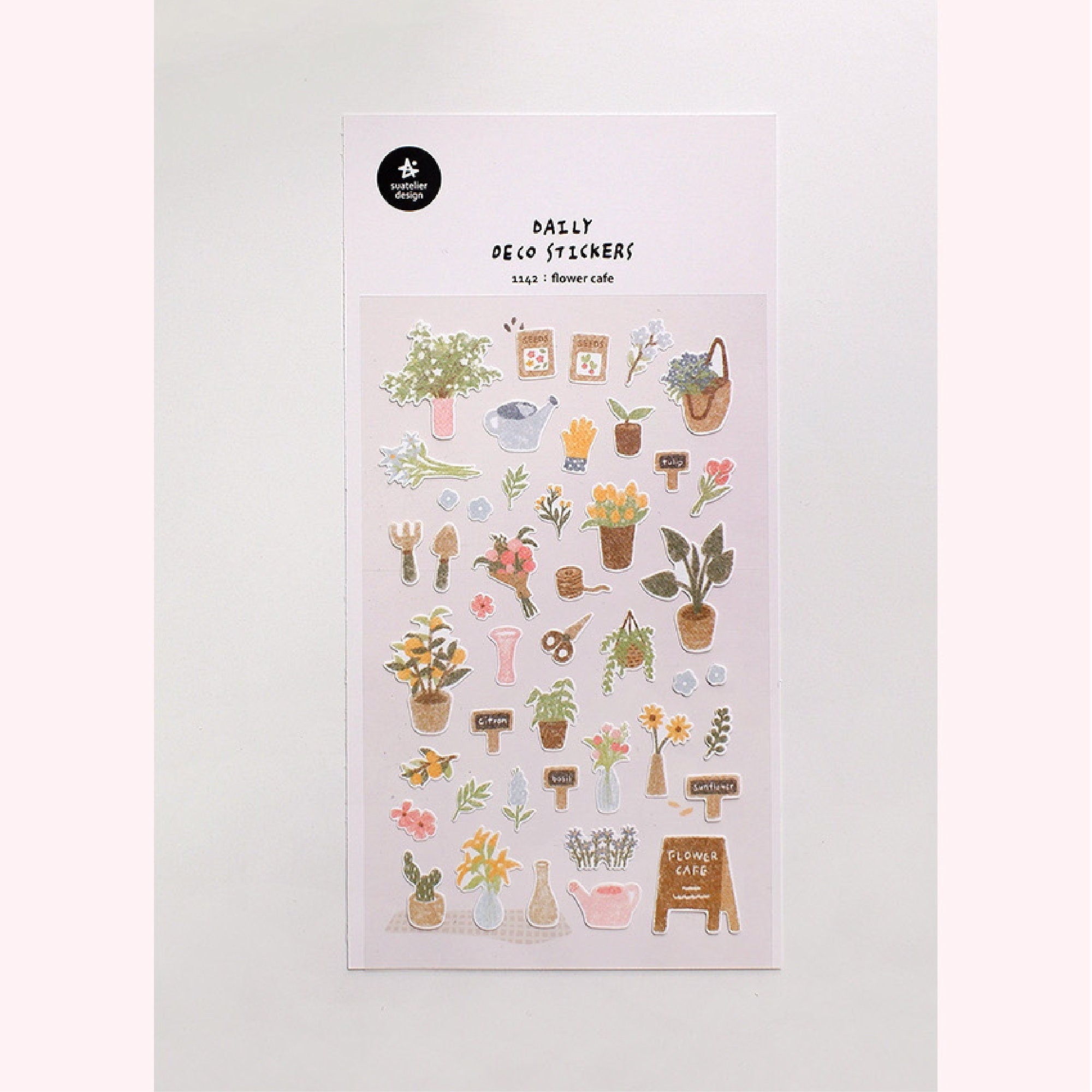 Suatelier Flower Cafe Floral Stickers for Journaling by LuLuFun Studio