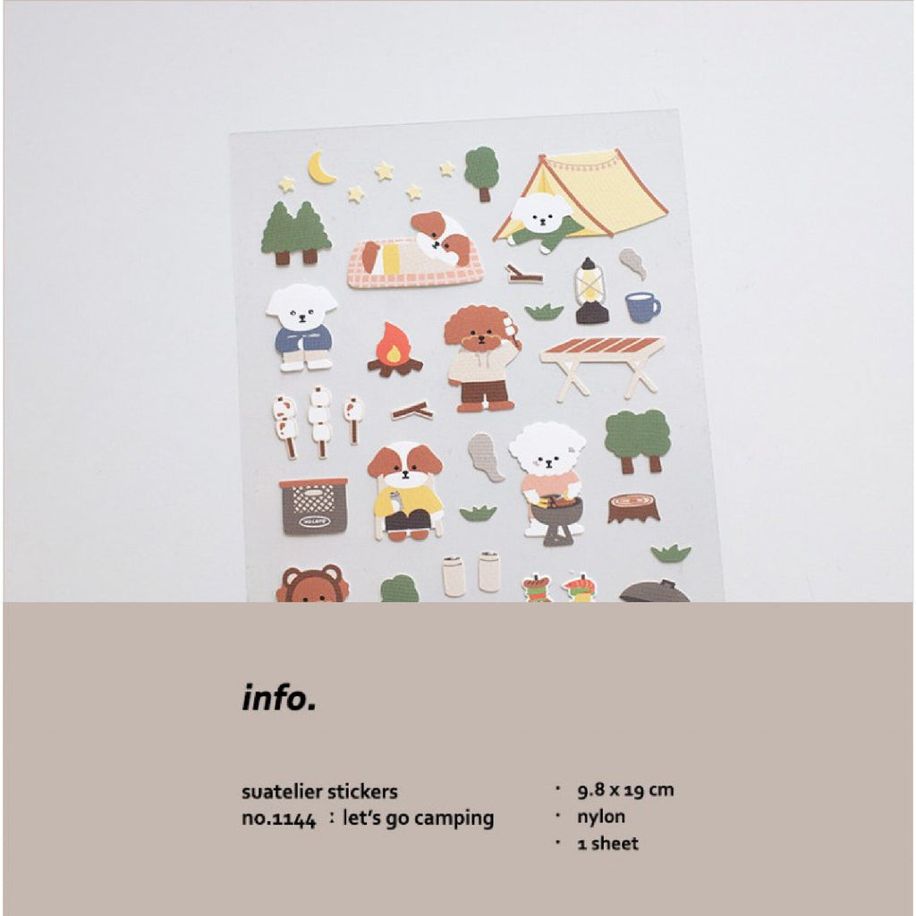 Camping Decorative Stickers by Suatelier – LuLuFun Studio Journaling Decals