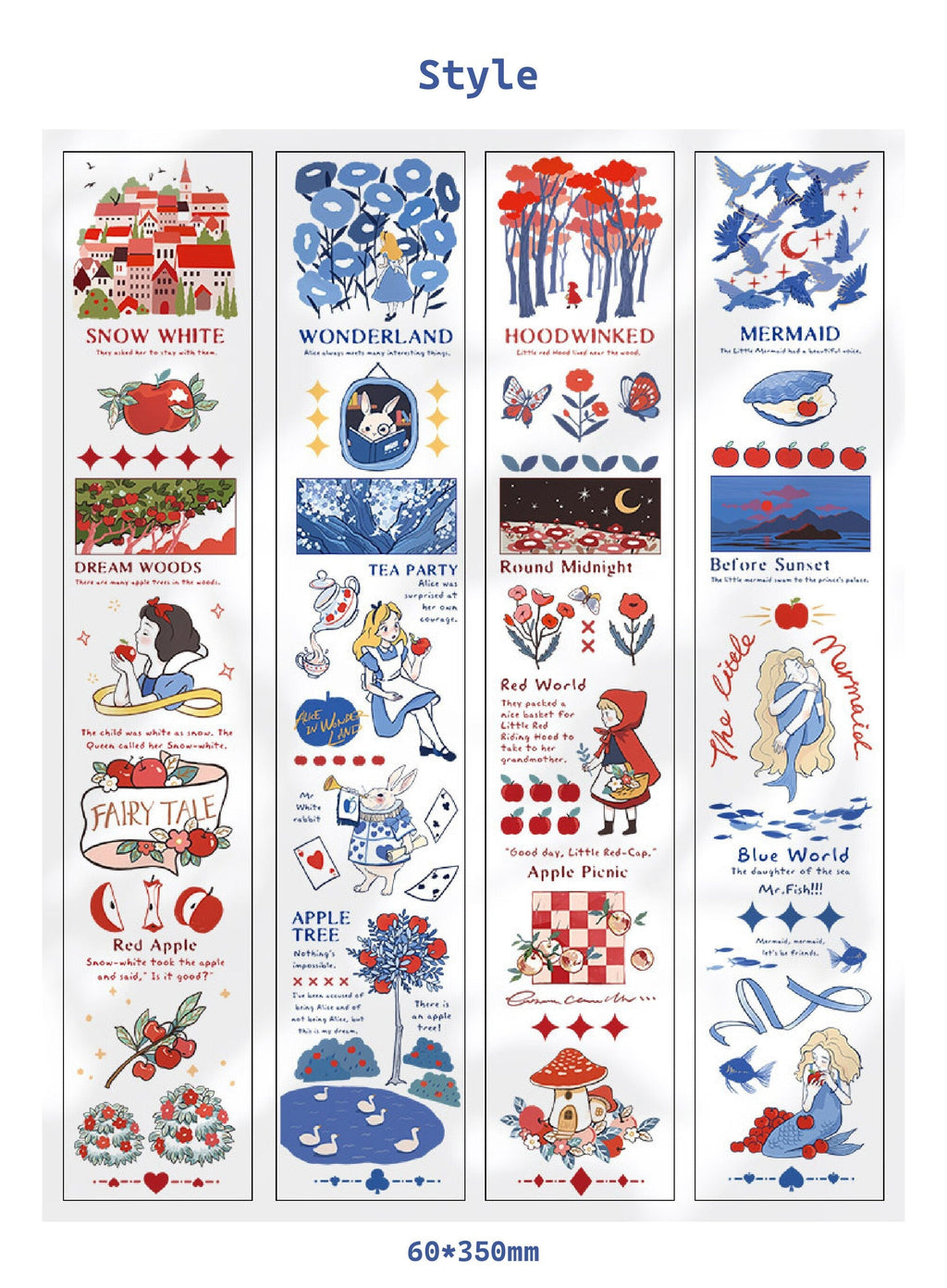 Fairy Tales PET Stickers by LuLuFun Studio – Decorative Journaling Art