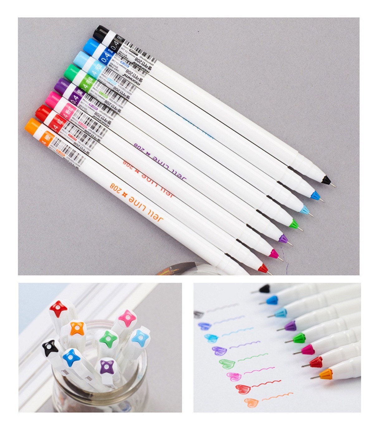 Monami Jell Line 208 Gel Pen - 0.4mm Fine Point Writing Pen by LuLuFun