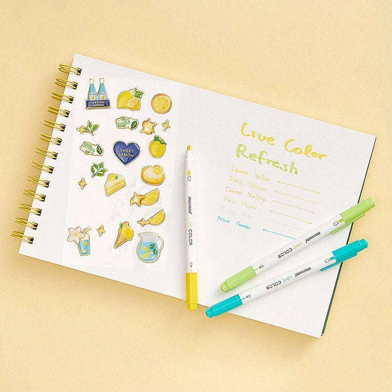 Monami Fineliner Pen Set by LuLuFun Studio – 0.4mm Colorful Pens (6 Pcs)