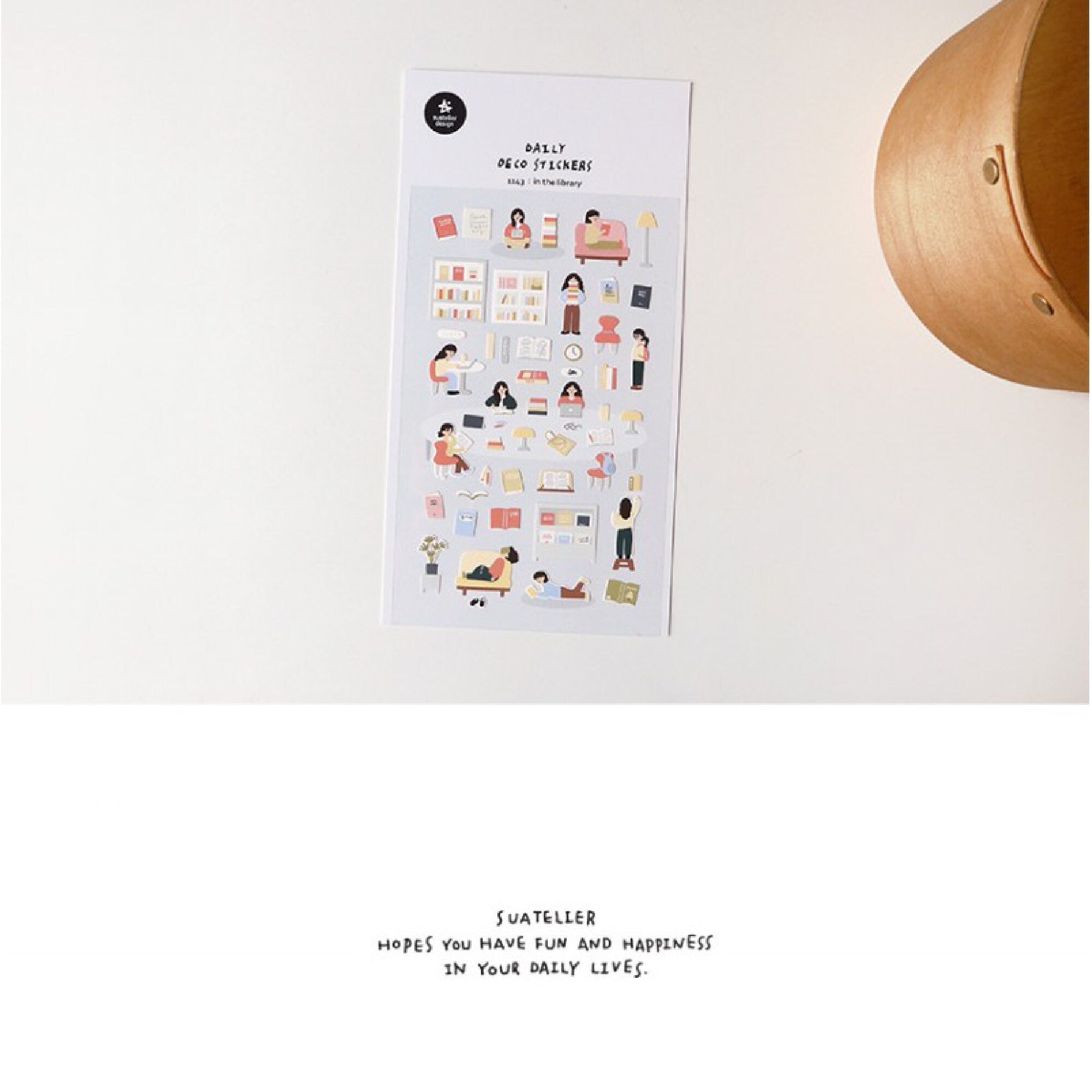 Suatelier In the Library Decorative Stickers for Journaling - 1 Sheet