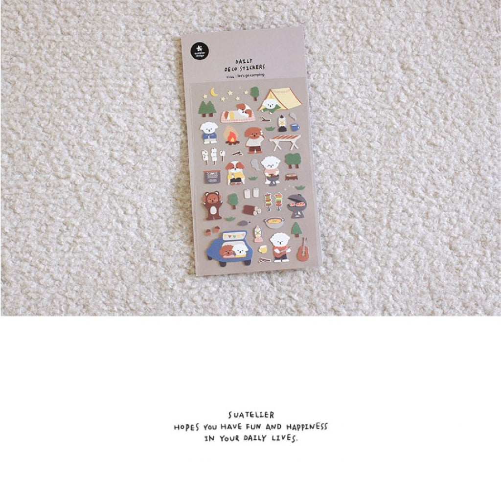 Camping Decorative Stickers by Suatelier – LuLuFun Studio Journaling Decals
