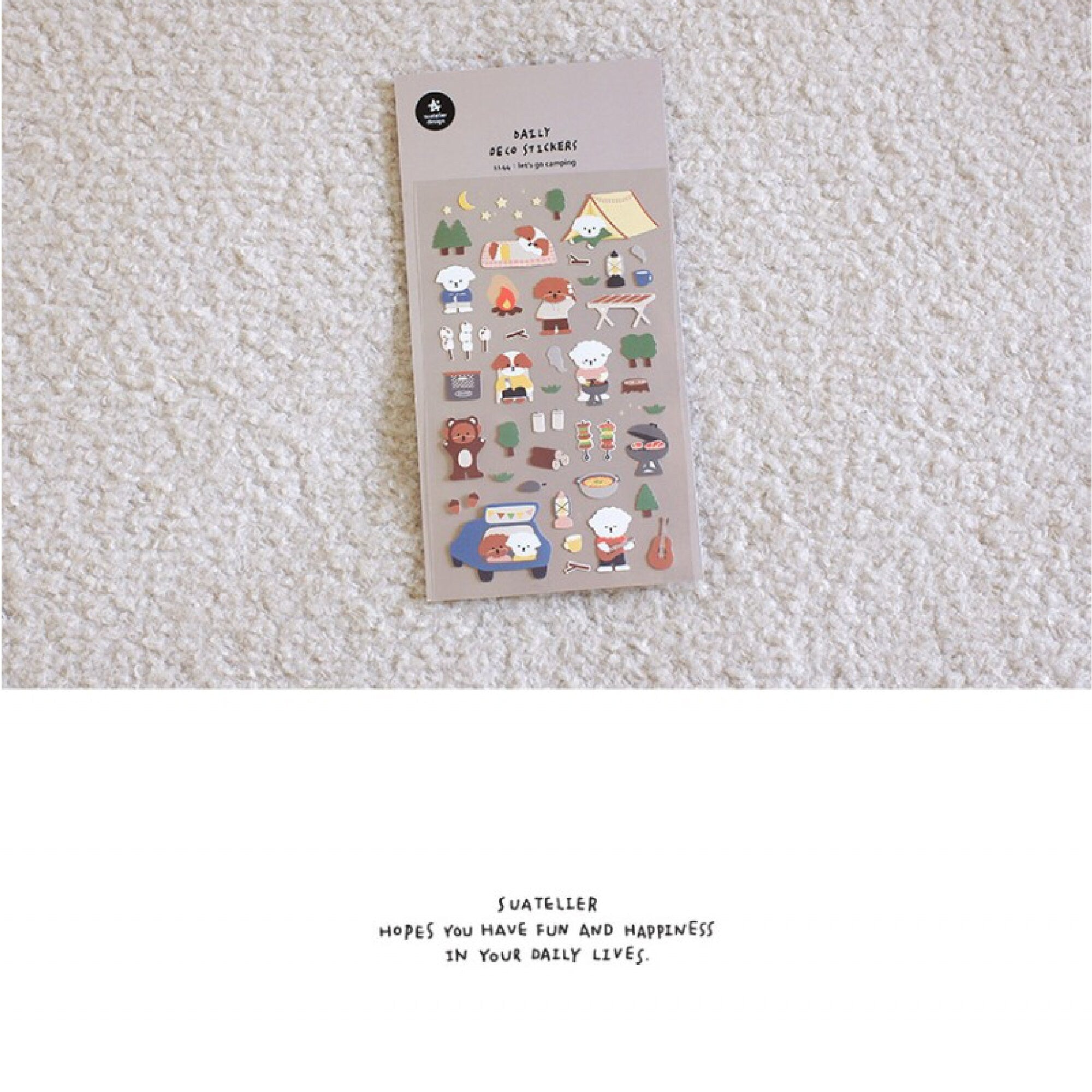 Camping Decorative Stickers by Suatelier – LuLuFun Studio Journaling Decals