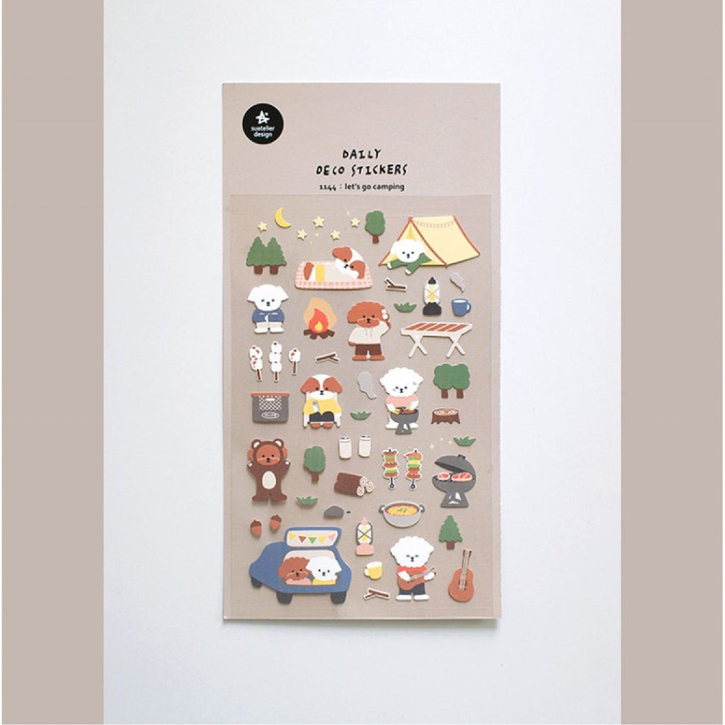 Camping Decorative Stickers by Suatelier – LuLuFun Studio Journaling Decals