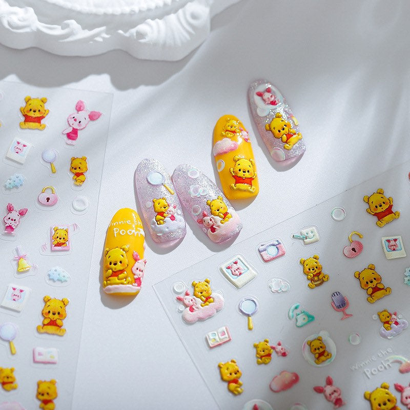 Winnie the Pooh Nail Art Stickers – LuLuFun Studio Cute Deco Decals