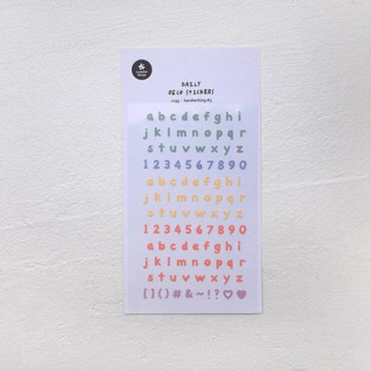 LuLuFun Studio Handwriting #3 Decorative Stickers for Journaling