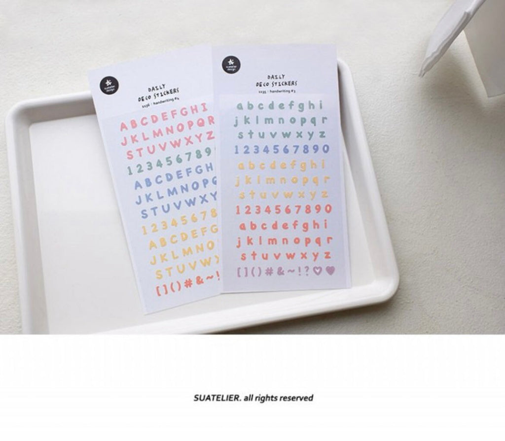 LuLuFun Studio Handwriting #3 Decorative Stickers for Journaling