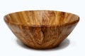 Handmade Olive Wood Large Salad Bowl | Deep Hand-Turned Wooden Fruit & Serving Bowl | Stunning Natural Grain | 35–45 cm