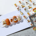 LuLuFun Studio Squirrel Embossed Nail Deco Stickers - 3D Nail Art Decals